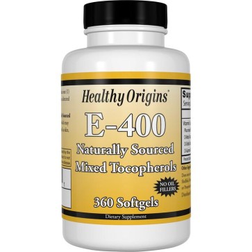 Vitamina E, 400 UI, 268mg 360 Softgels, Healthy Origins