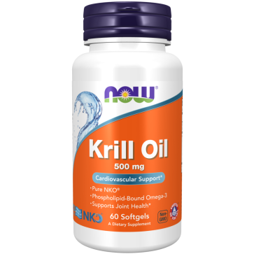 Óleo de Krill Neptune, 500 mg, 60 Cápsulas Softgel, NOW Foods