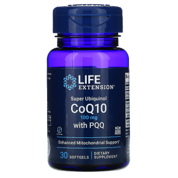 Super Ubiquinol CoQ10 100 mg, PQQ 10 mg, 30 Cápsulas Softgel, Life Extension