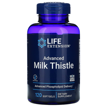 Cardo-mariano Avançado, Milk Thistle, 120 Cápsulas Softgel, Life Extension