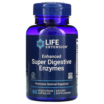 Enzimas Super Digestivas Melhoradas, 60 Cápsulas Vegetarianas, Life Extension