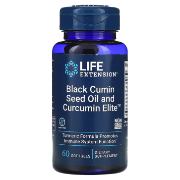 Óleo da Semente de Cominho Preto e Curcumin Elite, 60 Cápsulas Softgel, Life Extension