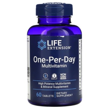 One-Per-Day Multivitamínico, 1 Comprimido por Dia, 60 Comprimidos, Life Extension