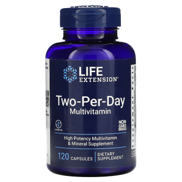 Multivitamínico Dois por Dia, 120 Cápsulas, Life Extension