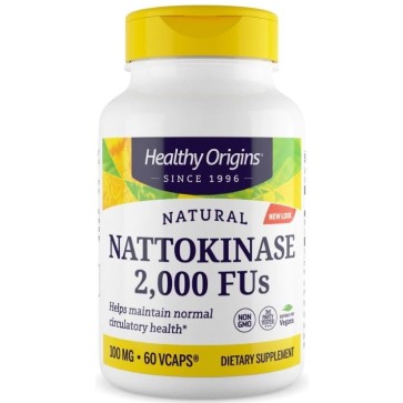 Natoquinase, 2.000 FU's, 100 mg, 60 Cápsulas Vegetais, Healthy Origins