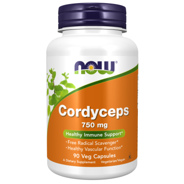 Cordyceps, 750 mg, 90 Cápsulas Vegetais, NOW Foods