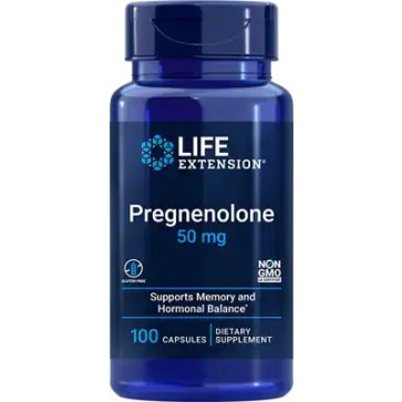 Pregnenolona, 50 mg, 100 Cápsulas, Life Extension