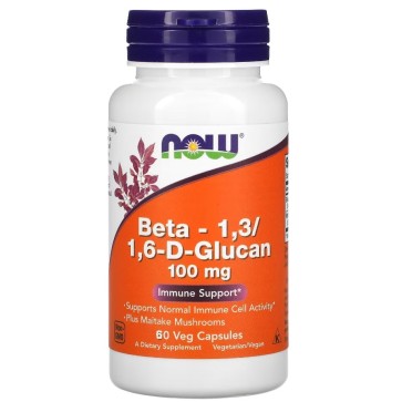 Beta-1,3/1,6-d-glucano, 100 mg, 90 Cápsulas Vegetais, NOW Foods