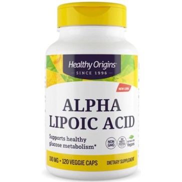 Ácido Alfa Lipóico, 100 mg, 120 Cápsulas Vegetarianas, Healthy Origins