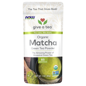 Chá Verde Matcha Orgânico, em Pó, 85 g, NOW Foods