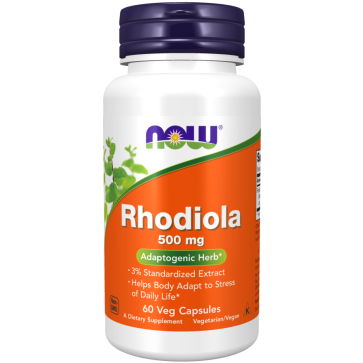 Rhodiola, Raiz de Ouro, 500mg, 60 Cápsulas Vegetais, NOW Foods