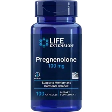 Pregnenolona, 100 mg, 100 Cápsulas, Life Extension