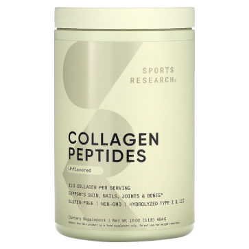 Peptídeos de Colágeno, Sem Sabor, 454g, Sports Research