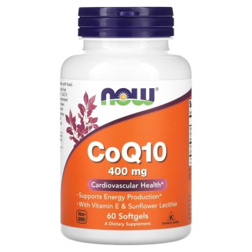 CoQ10, 400 mg, 60 Cápsulas Softgel, NOW Foods