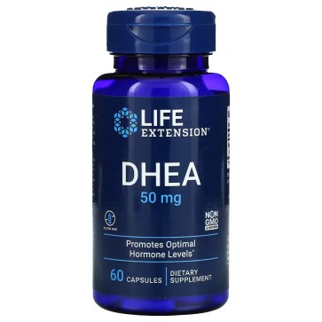 DHEA, 50 mg, 60 Cápsulas, Life Extension