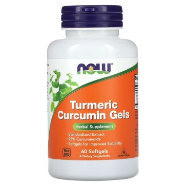 Géis de Curcumina de Cúrcuma, 60 Cápsulas Softgel, Now Foods