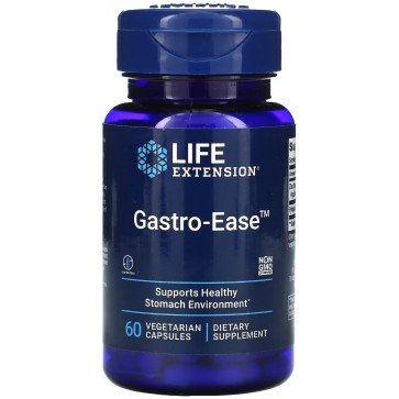 Gastro-Ease, 60 Cápsulas Vegetarianas, Life Extension