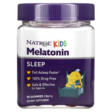 Melatonina KIDS, Idades 4 e Acima, Fruto Silvestre, 90 Gomas, Natrol