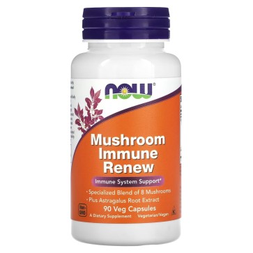 Mushroom Immune Renew, 90 Cápsulas Vegetais, NOW Foods