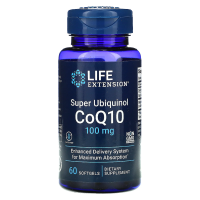 Super Ubiquinol CoQ10, 100 mg, 60 Cápsulas Softgel, Life Extension