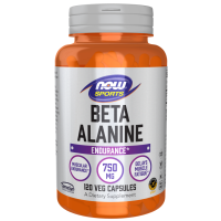 Beta Alanina, 750 mg, 120 Cápsulas Vegetais, NOW Foods