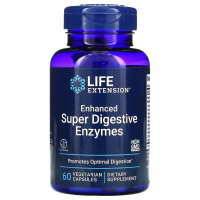 Enzimas Super Digestivas Melhoradas, 60 Cápsulas Vegetarianas, Life Extension