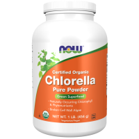 Chlorella Orgânica Certificada em Pó Puro 454 g - NOW Foods