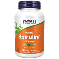 Espirulina Natural, 500 mg, 120 Cápsulas Vegetais, NOW Foods