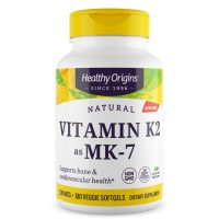 Vitamina K2 Mk7 100mcg 180 Cápsulas Vegetais, Healthy Origins