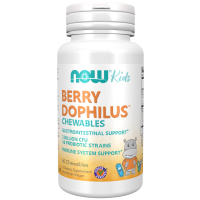 Berry Dophilus, Probiótico Para Crianças, 2 Bilhões, 60 Mastigáveis, NOW Foods