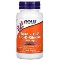 Beta-1,3/1,6-d-glucano, 100 mg, 90 Cápsulas Vegetais, NOW Foods