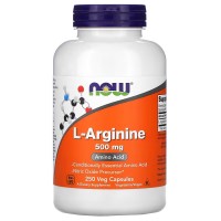 L-Arginina, 500 mg, 250 Cápsulas Vegetais, Now Foods