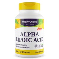 Ácido Alfa Lipóico 600 mg, 60 Cápsulas Veganas, Healthy Origins