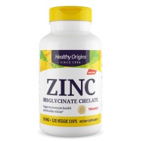 Zinco Bisglicinato Quelato, 50 mg, 120 Cápsulas Vegetarianas, Healthy Origins