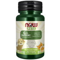 G.I. Suporte Intestinal para Cães e Gatos 90 Comprimidos Mastigáveis, NOW Foods Pets