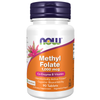 Metilfolato, 1.000 mcg, 90 Comprimidos, NOW Foods