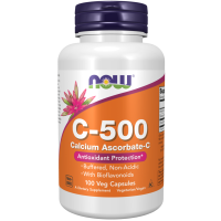 Vitamina C, 500 mg, Ascorbato de Cálcio-C, 250 Cápsulas, Now Foods