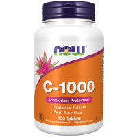 Vitamina C, 1.000mg, C-1000, 100 Comprimidos, NOW Foods