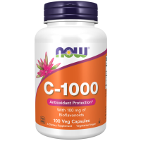 Vitamina C, 1000mg, C-1000 com Bioflavonoides, 100 Cápsulas Vegetais, NOW Foods