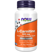 Acetil-L Carnitina, 500 mg, 100 Cápsulas Vegetais, NOW Foods