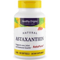 Astaxantina, 4mg, AstaPure®, 60 Softgels, Healthy Origins