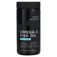 Óleo de Peixe Ômega-3, Dosagem Tripla, 1.250 mg, 180 Cápsulas Softgel, Sports Research