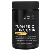 Tumeric Cúrcuma, Complexo C3, 500mg, 120 Cápsulas Softgel, Sports Research