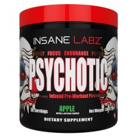 Psychotic Red, 220 g, 35 Doses, Pré-treino, Insane Labz