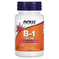  B-1, 100 mg, 100 Comprimidos, Now Foods