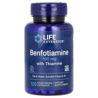 Benfotiamina com Tiamina, 100 mg, 120 Cápsulas Vegetarianas, Life Extension