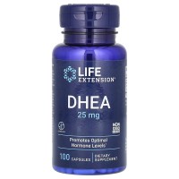 DHEA, 25 mg, 100 Cápsulas, Life Extension