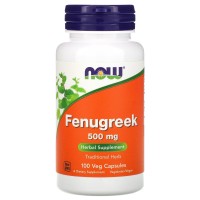 Fenugreek, Feno-grego, 500 mg, 100 Cápsulas Vegetais, NOW Foods