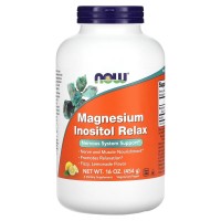 Magnésio Inositol Relaxante, Sabor Limonada, 454g, NOW Foods