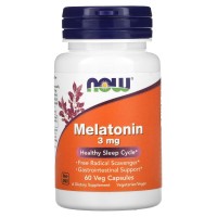 Melatonina, 3 mg, 60 Cápsulas Vegetais, NOW Foods